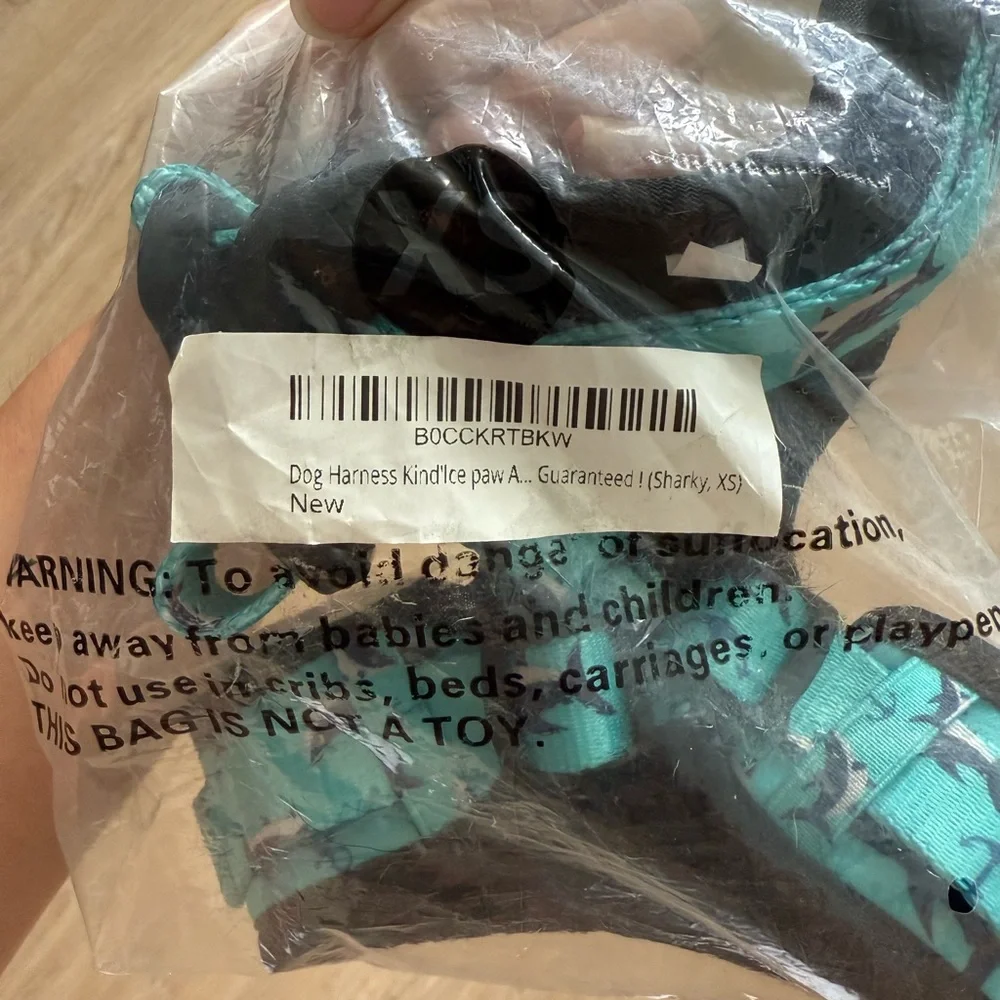 NWT CAT Harness - Kind Ice Paw Shark Print